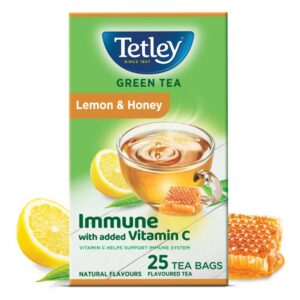 Tetley Lemon & Honey Green Tea Bags (25 Pcs)