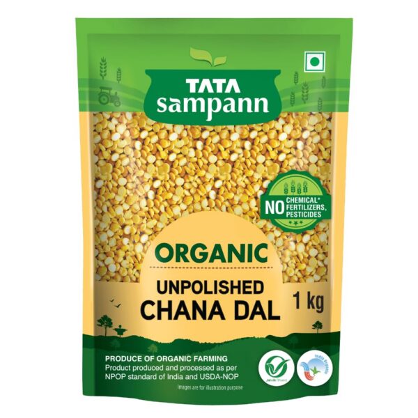 Tata Sampann Organic Chana Dal Unpolished (500 g)