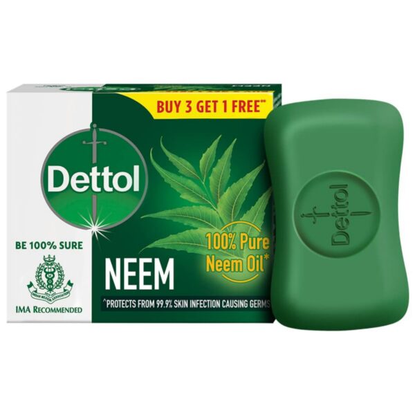 Dettol Neem Bathing Bar Buy 3 Get 1 Free (75 g each)