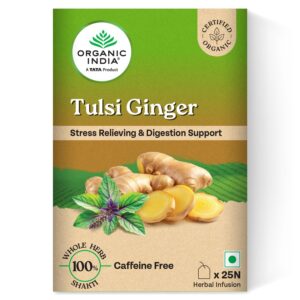 Organic India Tulsi Ginger Organic Herbal Infusion Bags (25 Pcs)