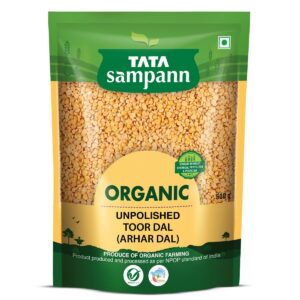 Tata Sampann Organic Arhar Dal Unpolished (500 g)