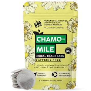 The Tea Trove Chamomile Organic Herbal Infusion Bags (40 Pcs)